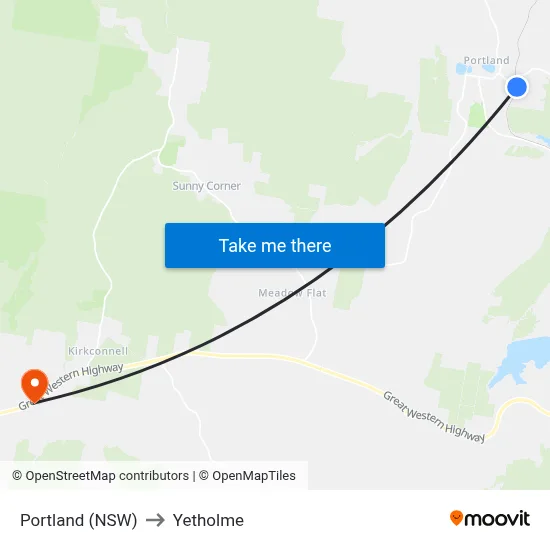 Portland (NSW) to Yetholme map