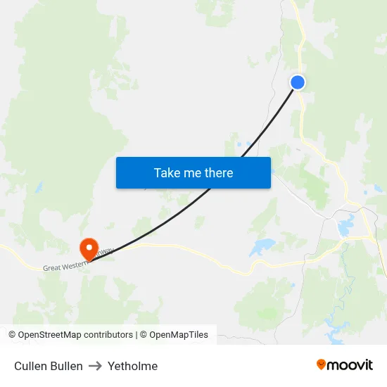 Cullen Bullen to Yetholme map