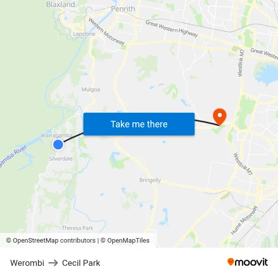 Werombi to Cecil Park map