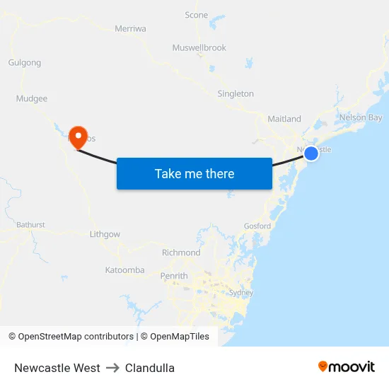 Newcastle West to Clandulla map
