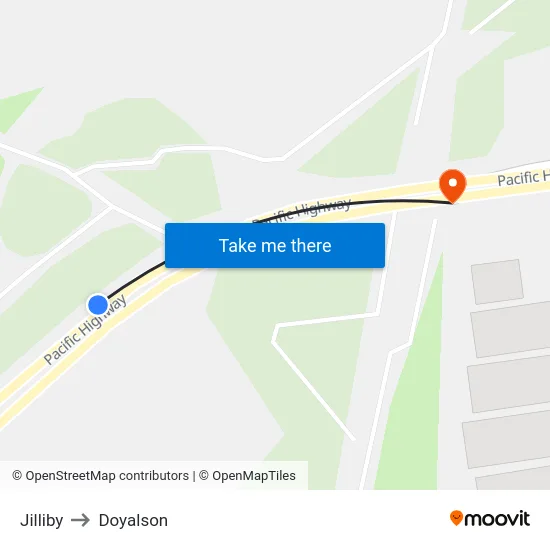 Jilliby to Doyalson map