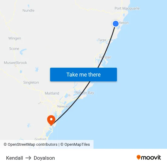 Kendall to Doyalson map