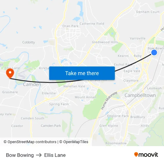 Bow Bowing to Ellis Lane map