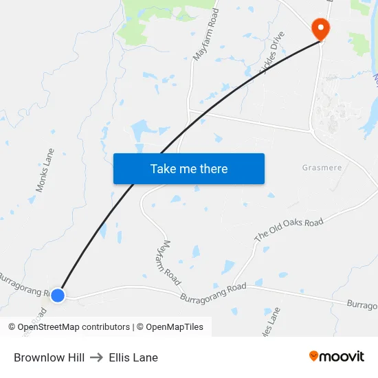 Brownlow Hill to Ellis Lane map