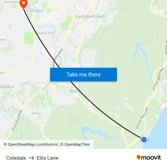 Coledale to Ellis Lane map