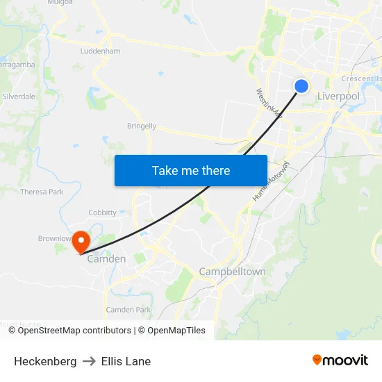 Heckenberg to Ellis Lane map