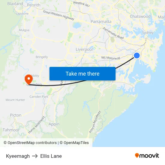 Kyeemagh to Ellis Lane map