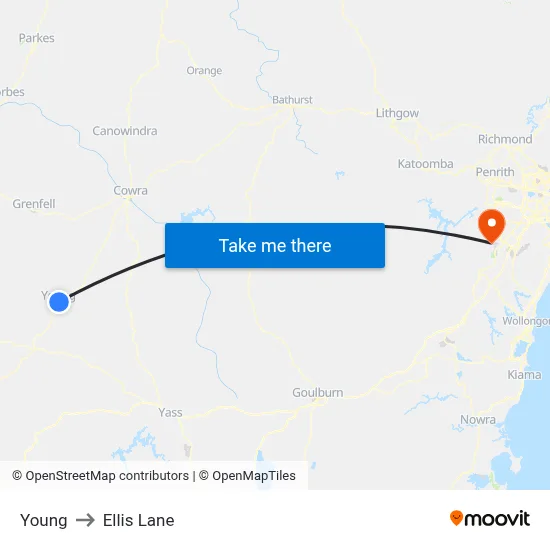 Young to Ellis Lane map