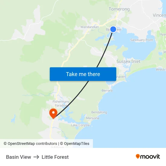 Basin View to Little Forest map