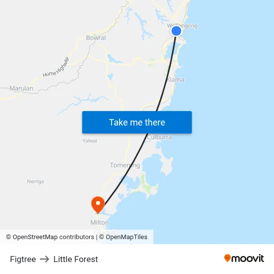 Figtree to Little Forest map