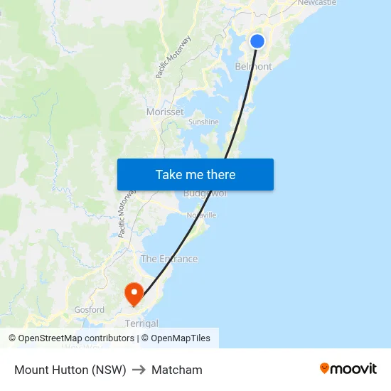 Mount Hutton (NSW) to Matcham map