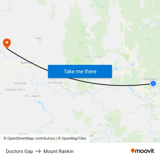 Doctors Gap to Mount Rankin map