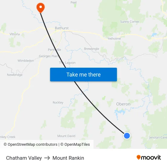 Chatham Valley to Mount Rankin map