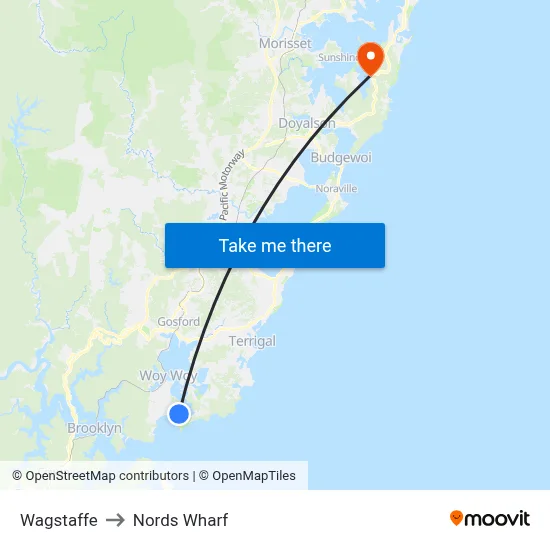 Wagstaffe to Nords Wharf map