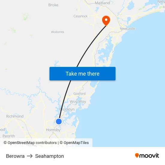 Berowra to Seahampton map
