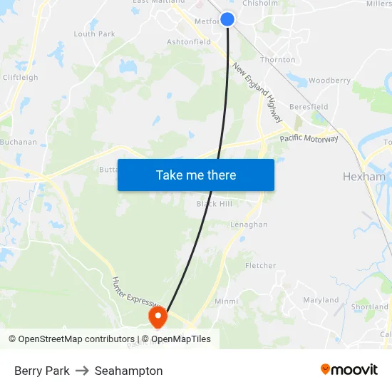 Berry Park to Seahampton map