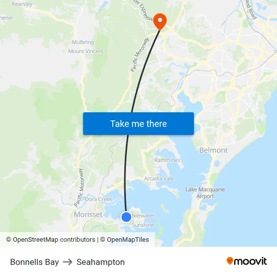 Bonnells Bay to Seahampton map