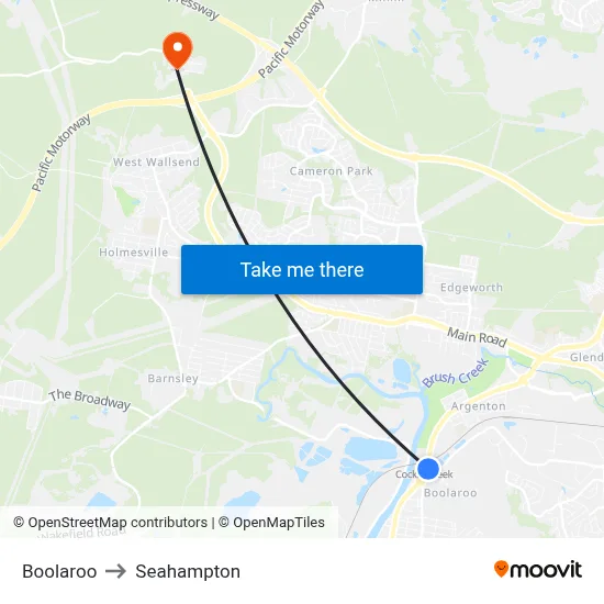 Boolaroo to Seahampton map