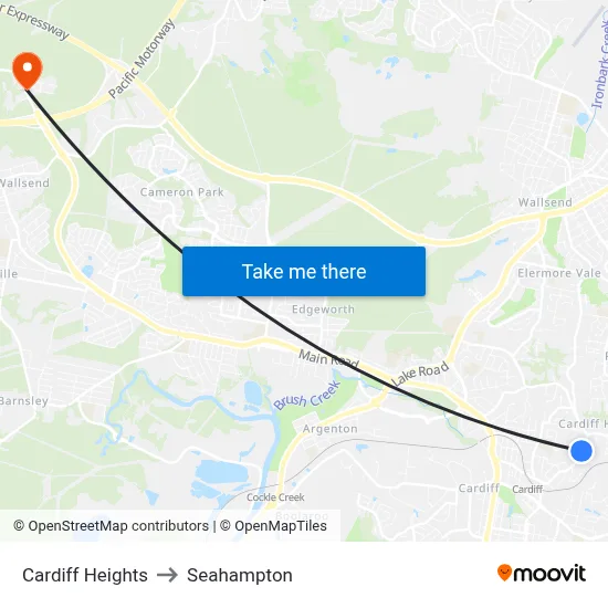 Cardiff Heights to Seahampton map