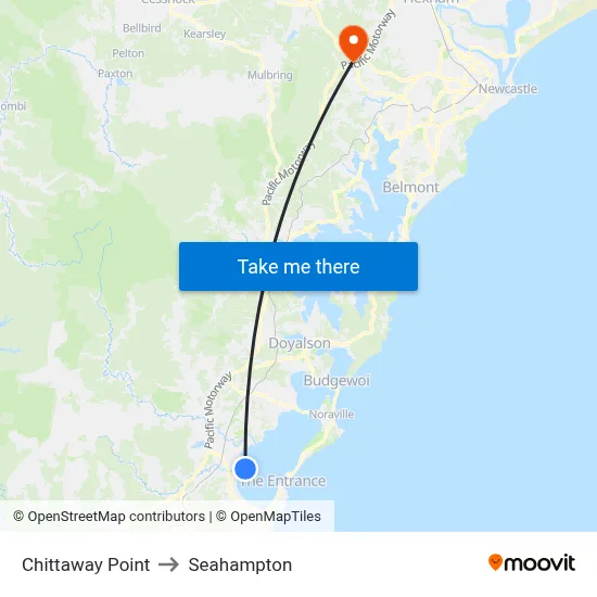 Chittaway Point to Seahampton map