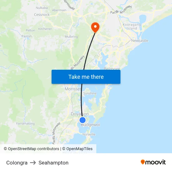 Colongra to Seahampton map
