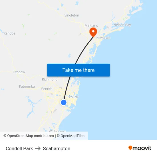 Condell Park to Seahampton map