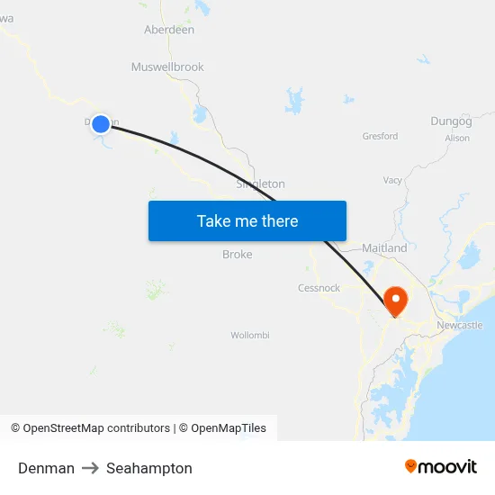 Denman to Seahampton map