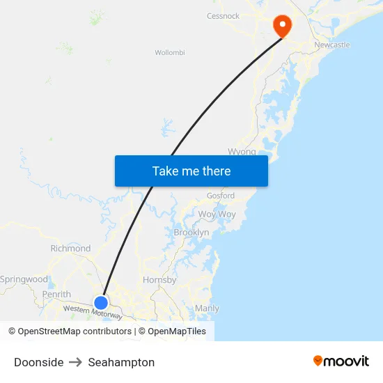 Doonside to Seahampton map