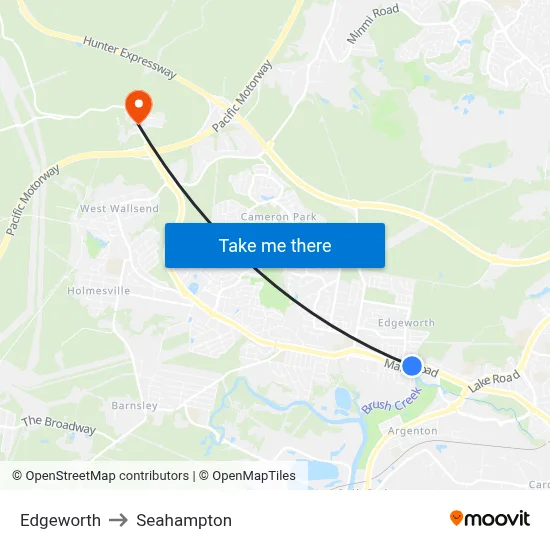 Edgeworth to Seahampton map