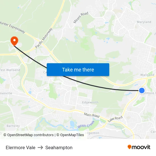 Elermore Vale to Seahampton map