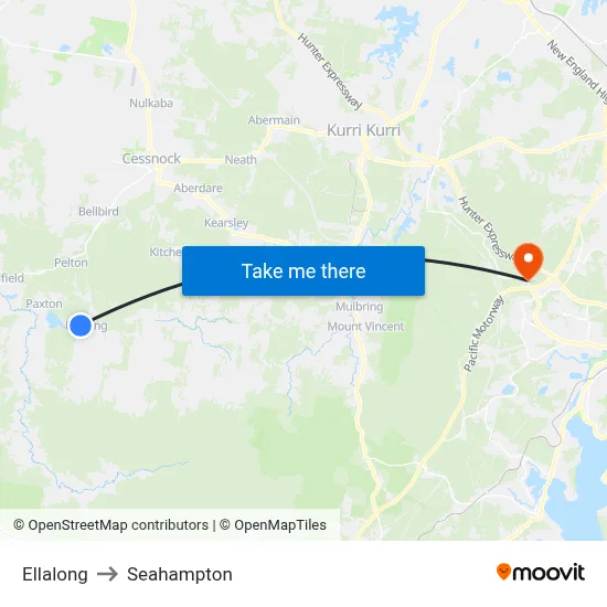 Ellalong to Seahampton map