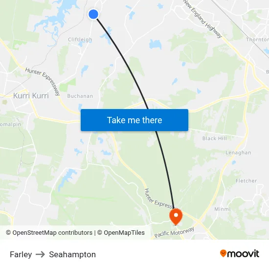 Farley to Seahampton map