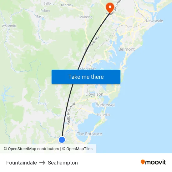 Fountaindale to Seahampton map