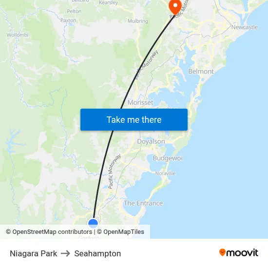 Niagara Park to Seahampton map