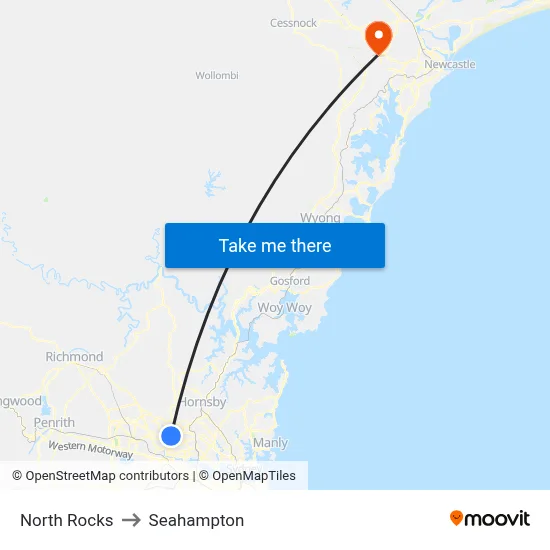 North Rocks to Seahampton map