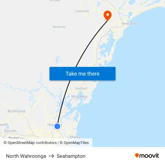 North Wahroonga to Seahampton map