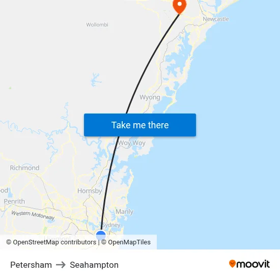 Petersham to Seahampton map