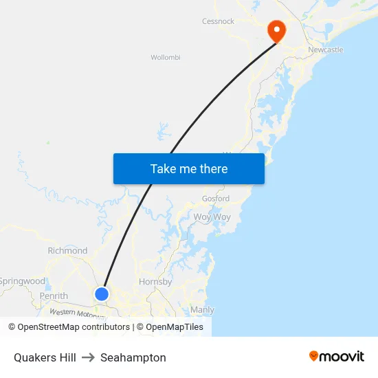 Quakers Hill to Seahampton map