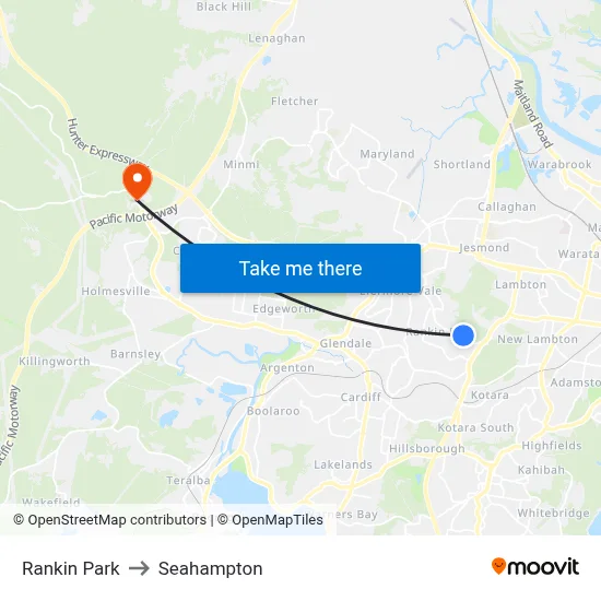 Rankin Park to Seahampton map