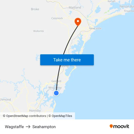 Wagstaffe to Seahampton map