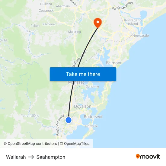 Wallarah to Seahampton map