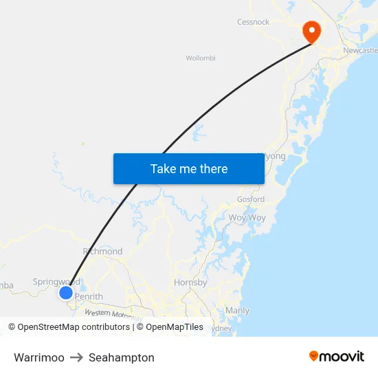 Warrimoo to Seahampton map