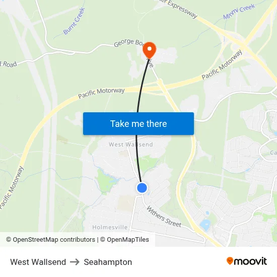 West Wallsend to Seahampton map