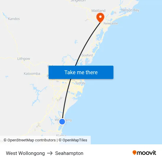 West Wollongong to Seahampton map