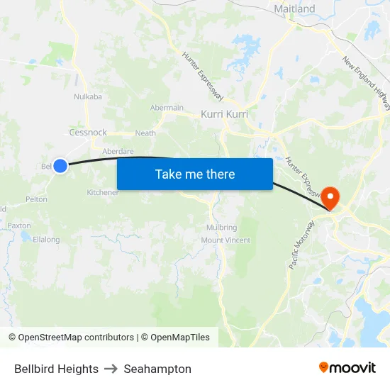 Bellbird Heights to Seahampton map