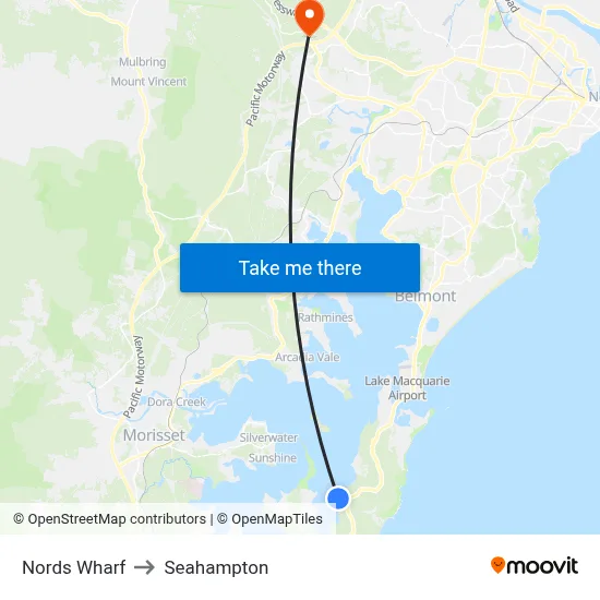 Nords Wharf to Seahampton map