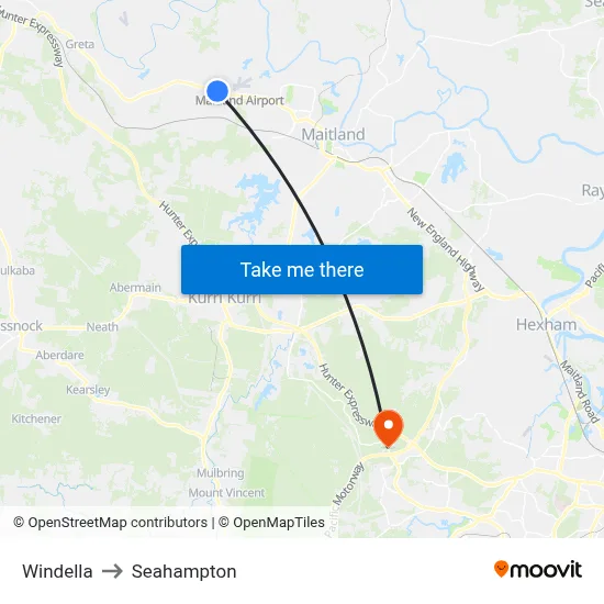Windella to Seahampton map