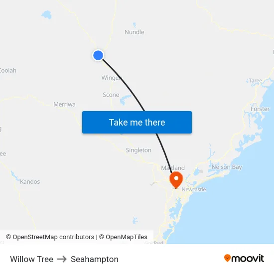 Willow Tree to Seahampton map