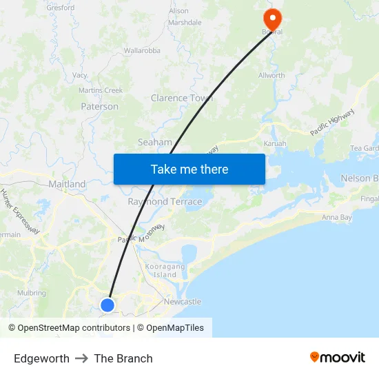 Edgeworth to The Branch map