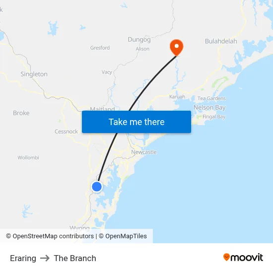 Eraring to The Branch map